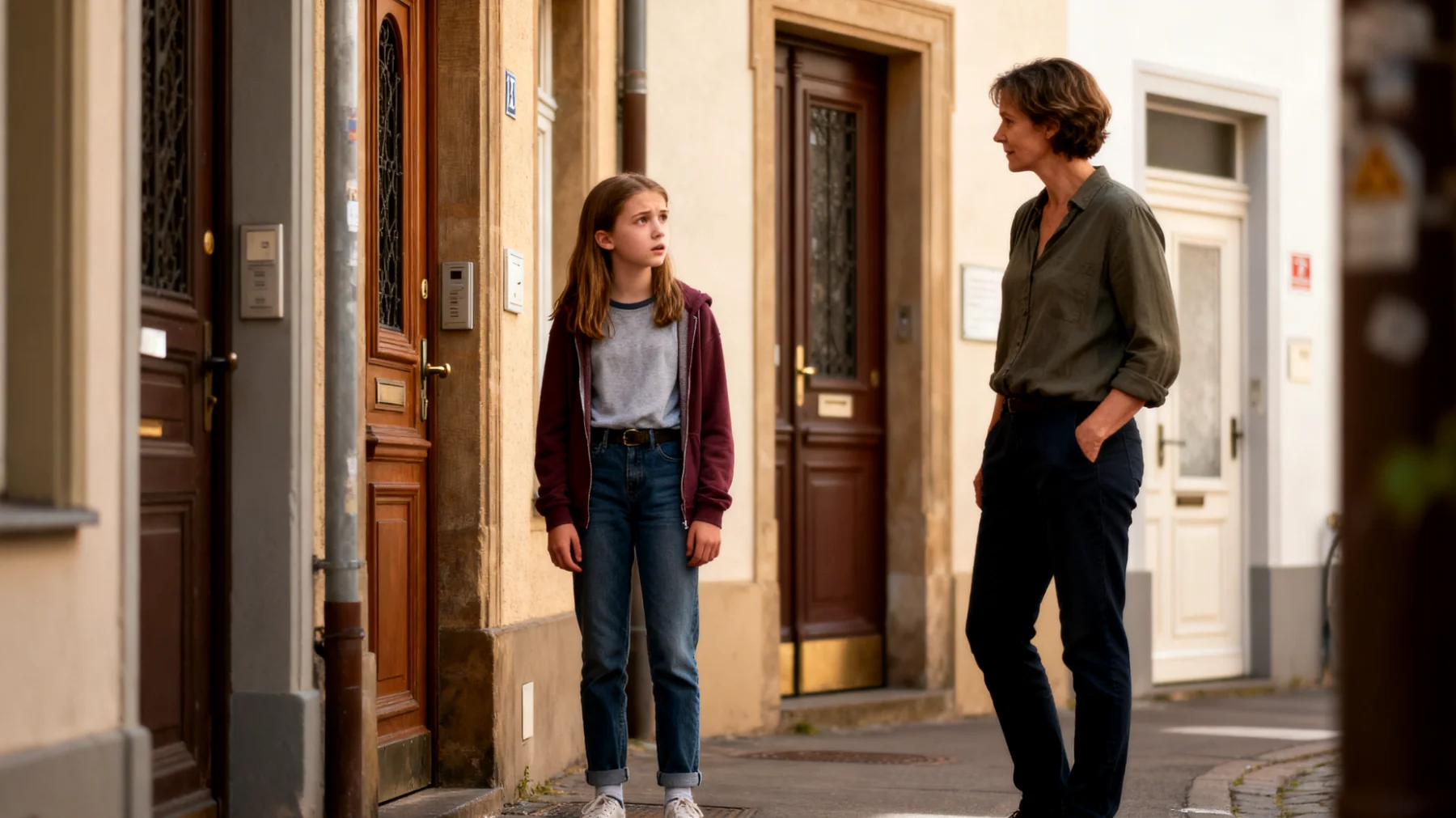 Die Eltern bemerken, dass ihre Jugendlichen zunehmend Schwierigkeiten haben, eigenständige Entscheidungen zu treffen und sich emotional sowie praktisch übermäßig auf sie verlassen. Die Jugendlichen suchen ständig Bestätigung, vermeiden es, Verantwortung zu übernehmen, und reagieren mit Angst oder Rückzug, wenn sie auf sich allein gestellt sind."